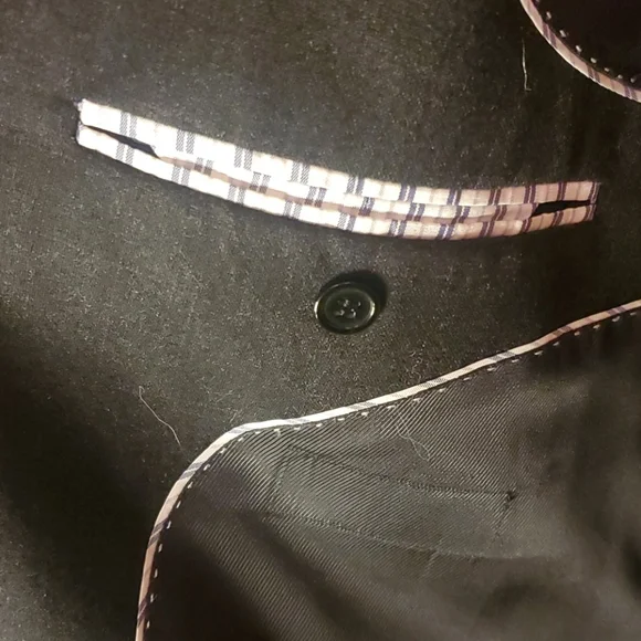 Austin Reed Gray Windowpane Wool Blazer - Picture 6 of 12